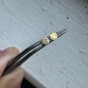 BVLA 4mm Threadless Hammered Disks Ends (PAIR)